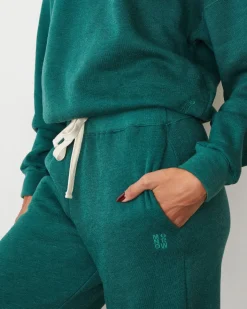 Travel Essentials|Sweats*MONROW Teddy Fleece Oversized Straight Leg Sweat FOREST