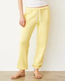 Sweats*MONROW Teddy Fleece Relaxed Sweat LEMON