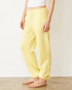 Sweats*MONROW Teddy Fleece Relaxed Sweat LEMON