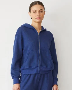 Sets|Zip-Up Hoodies*MONROW Teddy Fleece Relaxed Zip Up Hoody TRUENAVY