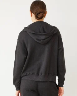 Sets|Zip-Up Hoodies*MONROW Teddy Fleece Relaxed Zip Up Hoody FADEDBLACK