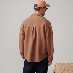 Mens Sale|Men's Sale*MONROW Teddy Fleece Shacket CARAMEL