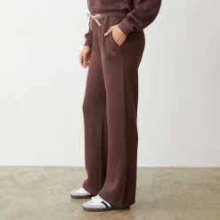 Sweats*MONROW Teddy Fleece Straight Leg Sweat DARKOAK