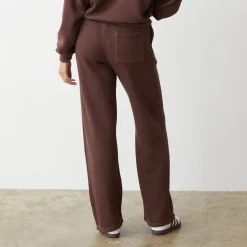 Sweats*MONROW Teddy Fleece Straight Leg Sweat DARKOAK