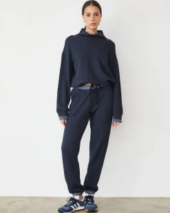 Travel Essentials|Sweats*MONROW Teddy Fleece Sweat DARKNAVY