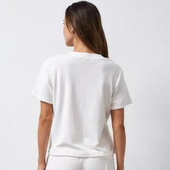 Terry*MONROW Terry Cloth Button Down Top PEARL