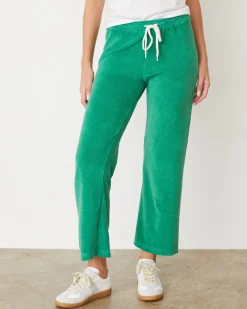 Terry|Pants*MONROW Terry Cloth Crop Pant GREENAPPLE