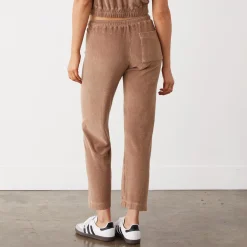 Terry|Pants*MONROW Terry Cloth Crop Pant PECAN