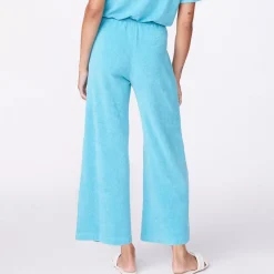 Terry*MONROW Terry Cloth High Waisted Flare Sweat SKY