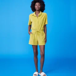 Terry*MONROW Terry Cloth Romper AVOCADO
