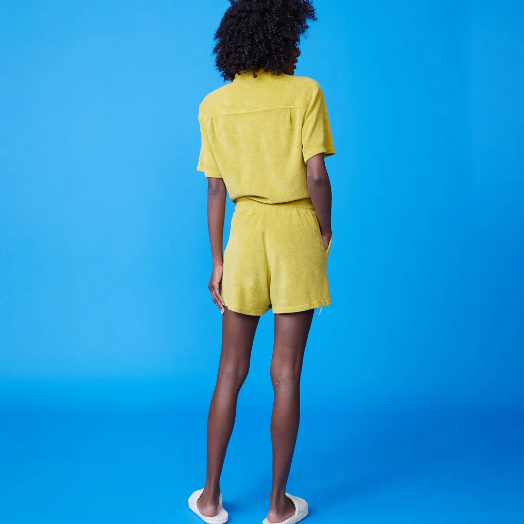 Terry*MONROW Terry Cloth Romper AVOCADO