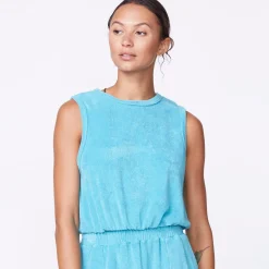 Terry*MONROW Terry Cloth Tank SKY