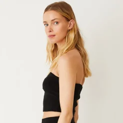 Terry|Tanks*MONROW Terry Cloth Tube Top BLACK