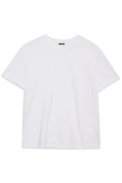 Tees*MONROW Textured Tri-Blend Basic Crew Neck Tee WHITE