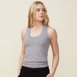Tanks*MONROW Textured Tri Blend Narrow Tank - Color GRANITE