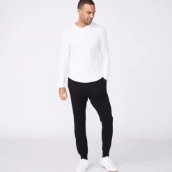 Men's Tops|Mens Sale*MONROW Thermal Henley WHITE