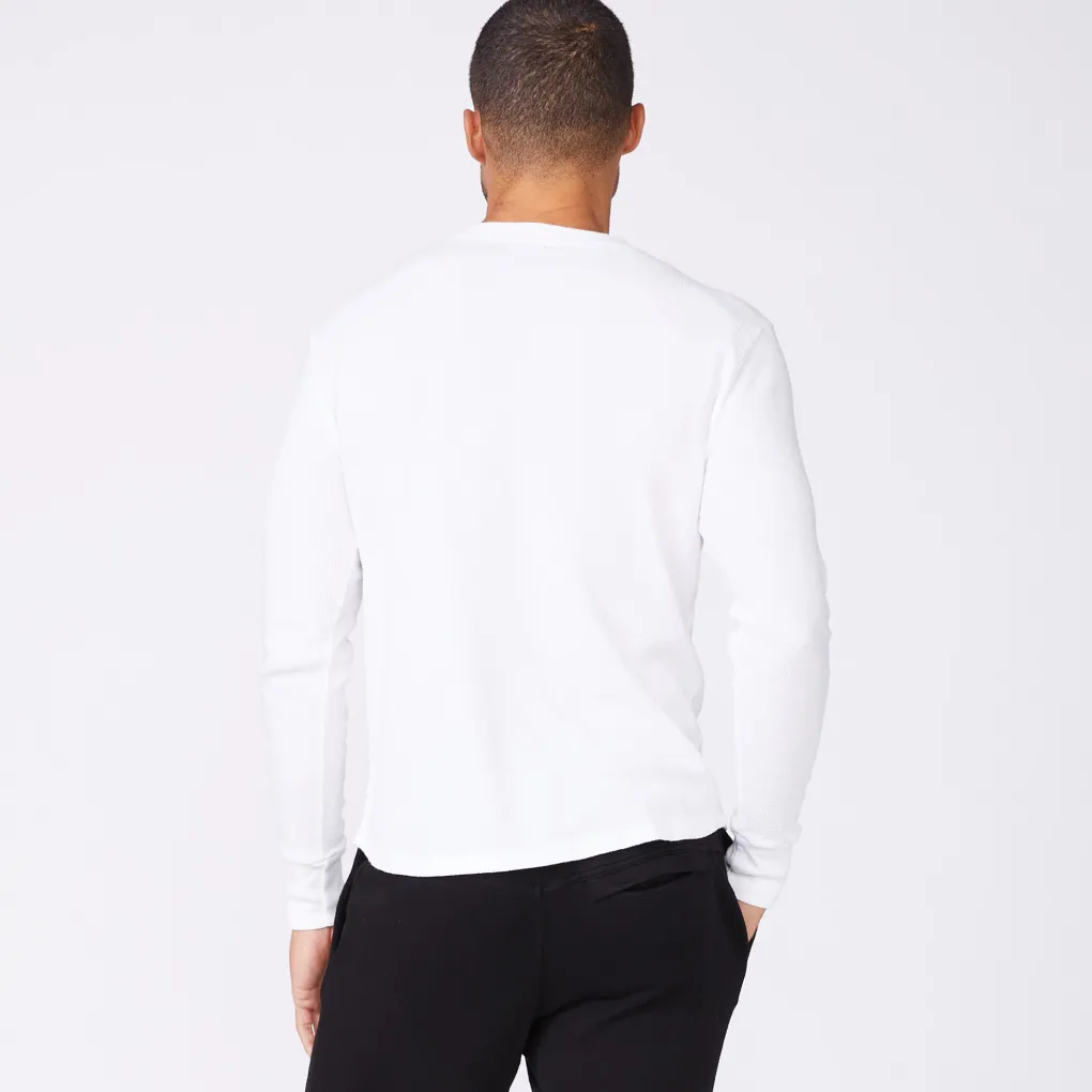 Men's Tops|Mens Sale*MONROW Thermal Henley WHITE