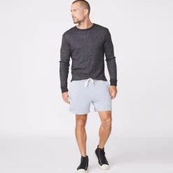 Men's Tops|Mens Sale*MONROW Thermal Long Sleeve Crew BLACK