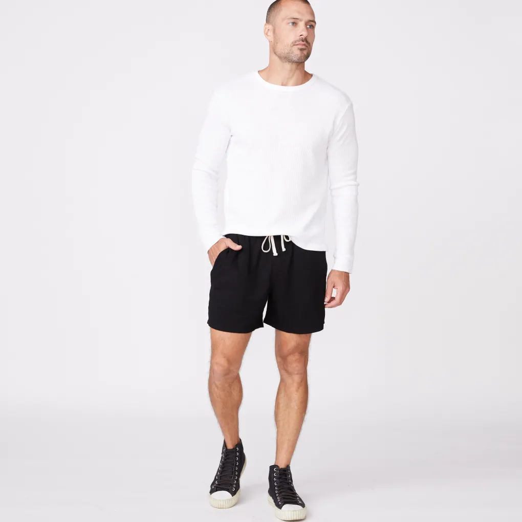 Men's Tops|Mens Sale*MONROW Thermal Long Sleeve Crew WHITE