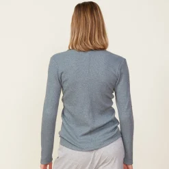 Long Sleeve*MONROW Thermal Long Sleeve V Neck GREENGREY