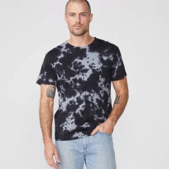 Men's Tops|Mens Sale*MONROW Tie Dye Relaxed Crew FADEDBLACK