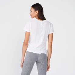 Tees*MONROW Tissue Fitted Crew Neck Tee - Color WHITE