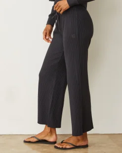Pants*MONROW Waffle Crop Lounge Sweat FADEDBLACK
