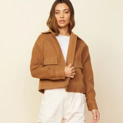 Jackets*MONROW Weekend Jacket GOLDENBROWN