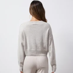 Sweaters*MONROW Wool Cashmere Crew Neck Sweater OATMEAL