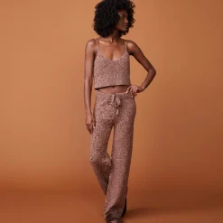 Sweats*MONROW Wool Cashmere Lounge Pant POMEGRANATE
