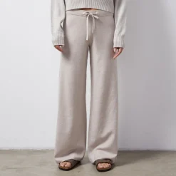 Sweats*MONROW Wool Cashmere Wide Leg Sweat OATMEAL